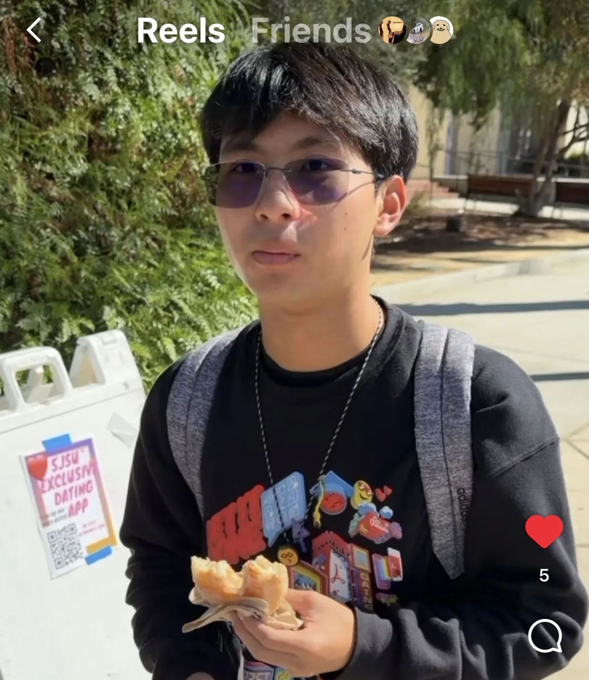 Filming around SJSU campus to promote the Mingle app